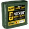 Core Tarps Heavy Duty Tarp, 60 ft L x 0.5 mm H x 40 ft W, 10 Mil, Green/Black, Polyethylene CT-603-40X60 - alternate 1